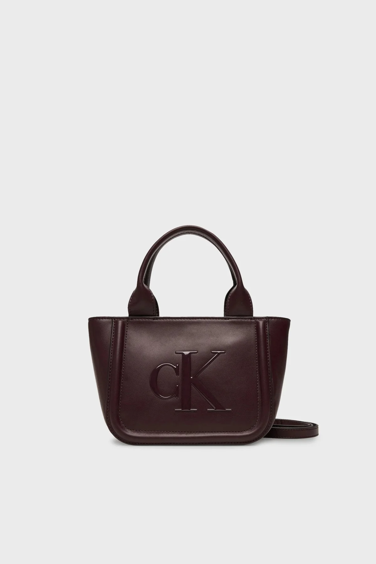 Calvin Klein Logolu Çıkarılabilir Askılı LV04F3219GBAP Bayan Çanta LV04F3219G BAP BORDO - 1