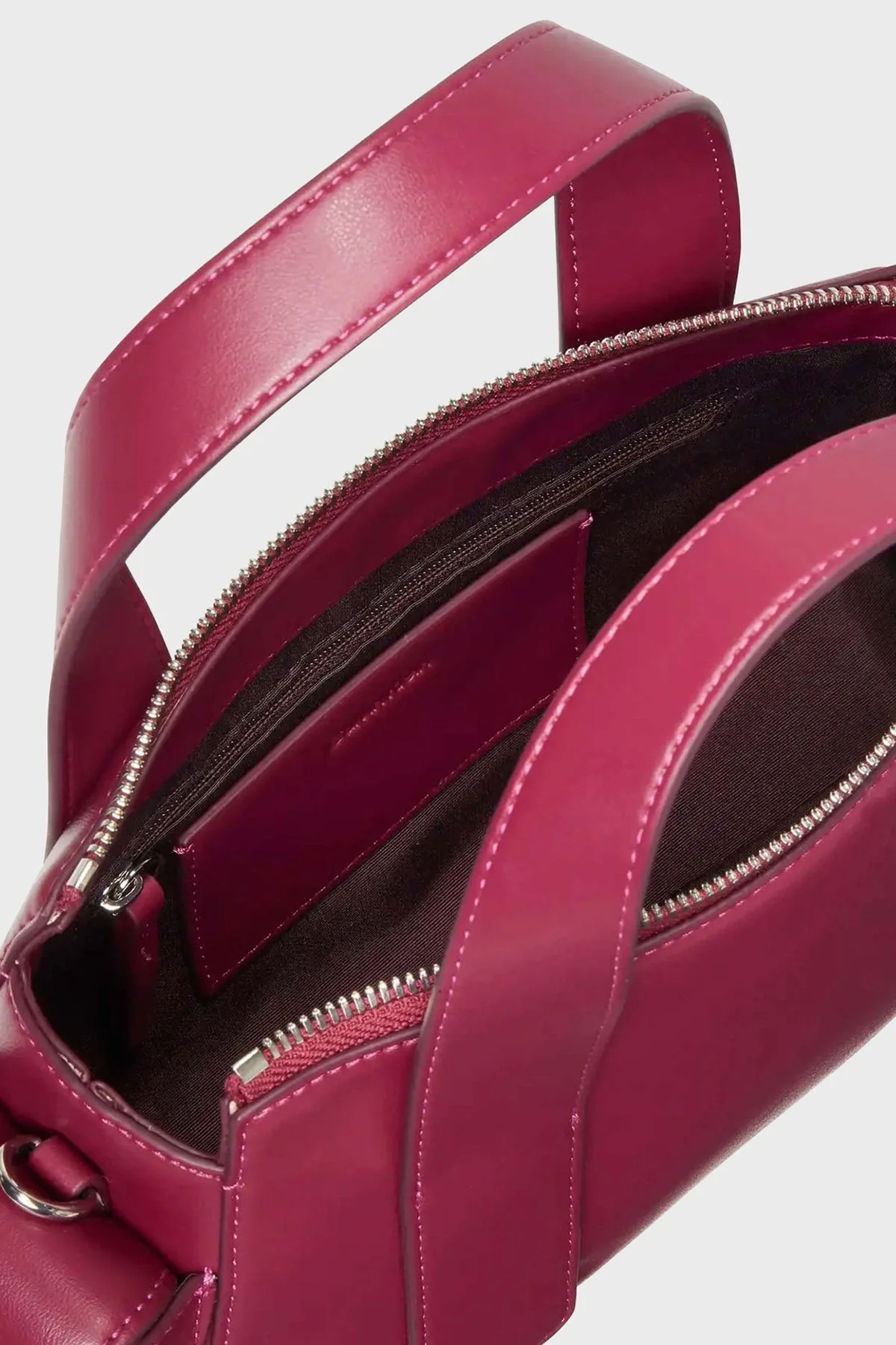 Calvin Klein Logolu Çıkarılabilir Askılı LV04F3291GZ1K Kadın Çanta LV04F3291G Z1K BORDO - 3