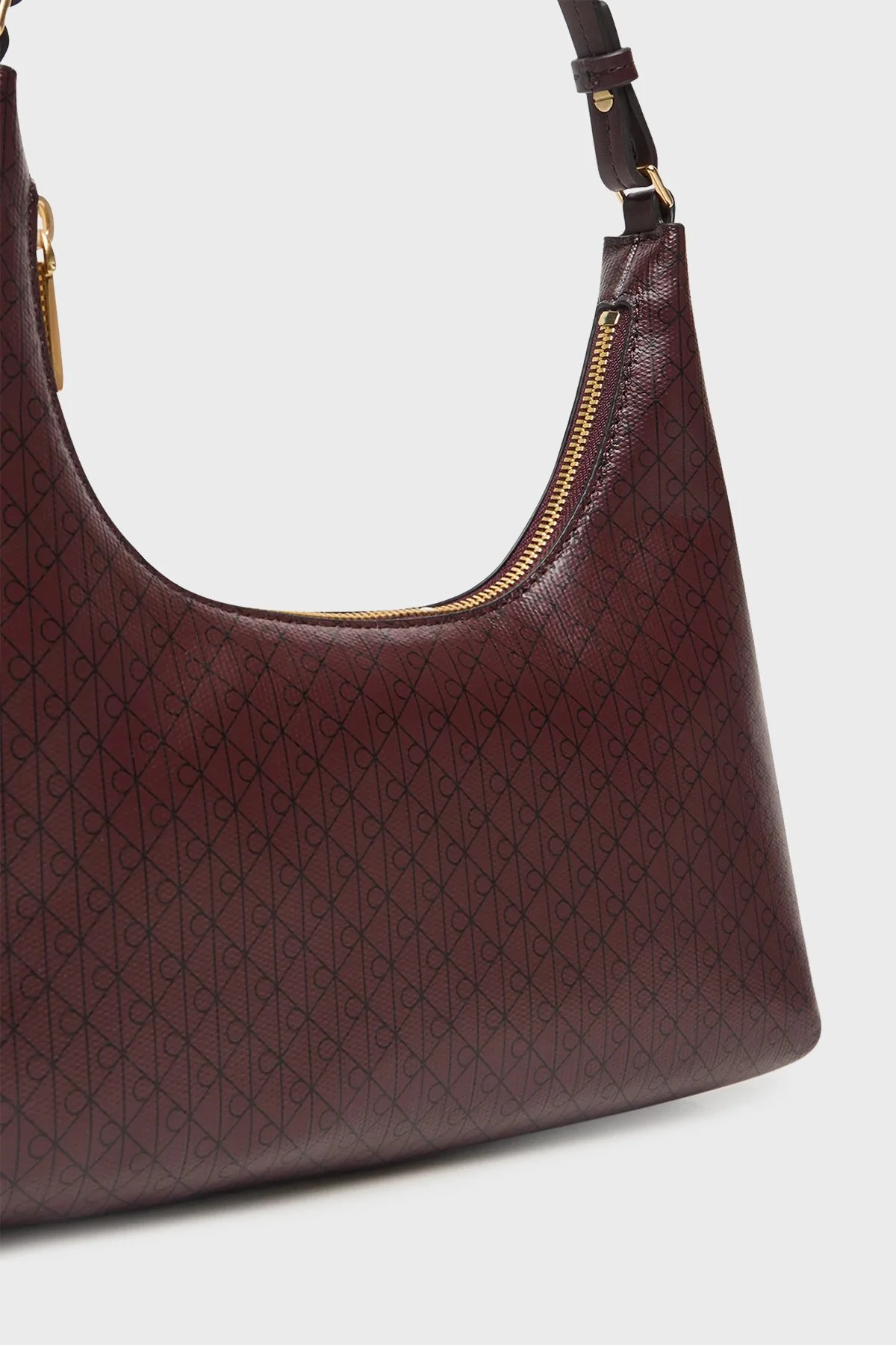 Calvin Klein Logolu Çıkarılabilir Askılı LV04F3298G2XD Bayan Çanta LV04F3298G 2XD BORDO - 4