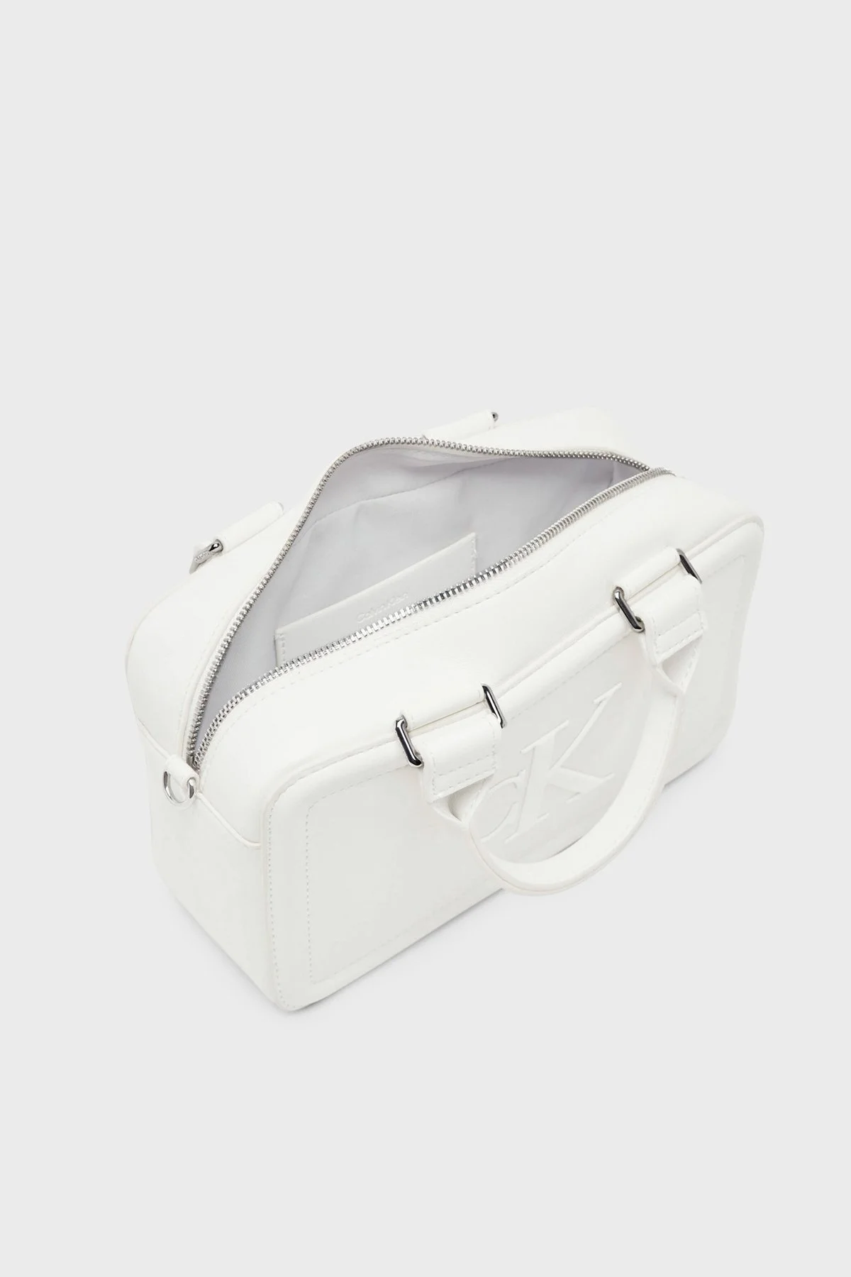 Calvin Klein Logolu Çıkarılabilir Askılı LV04F3411G4LX Bayan Çanta LV04F3411G 4LX BEYAZ - 5