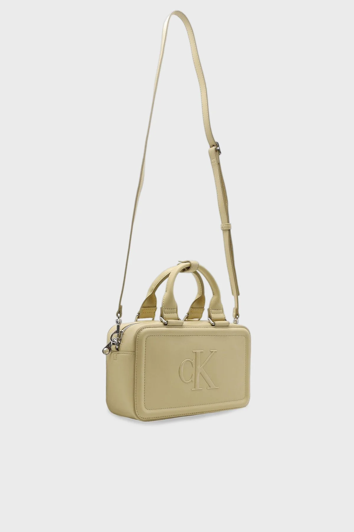 Calvin Klein Logolu Çıkarılabilir Askılı LV04F3411GRM0 Bayan Çanta LV04F3411G RM0 EKRU - 2