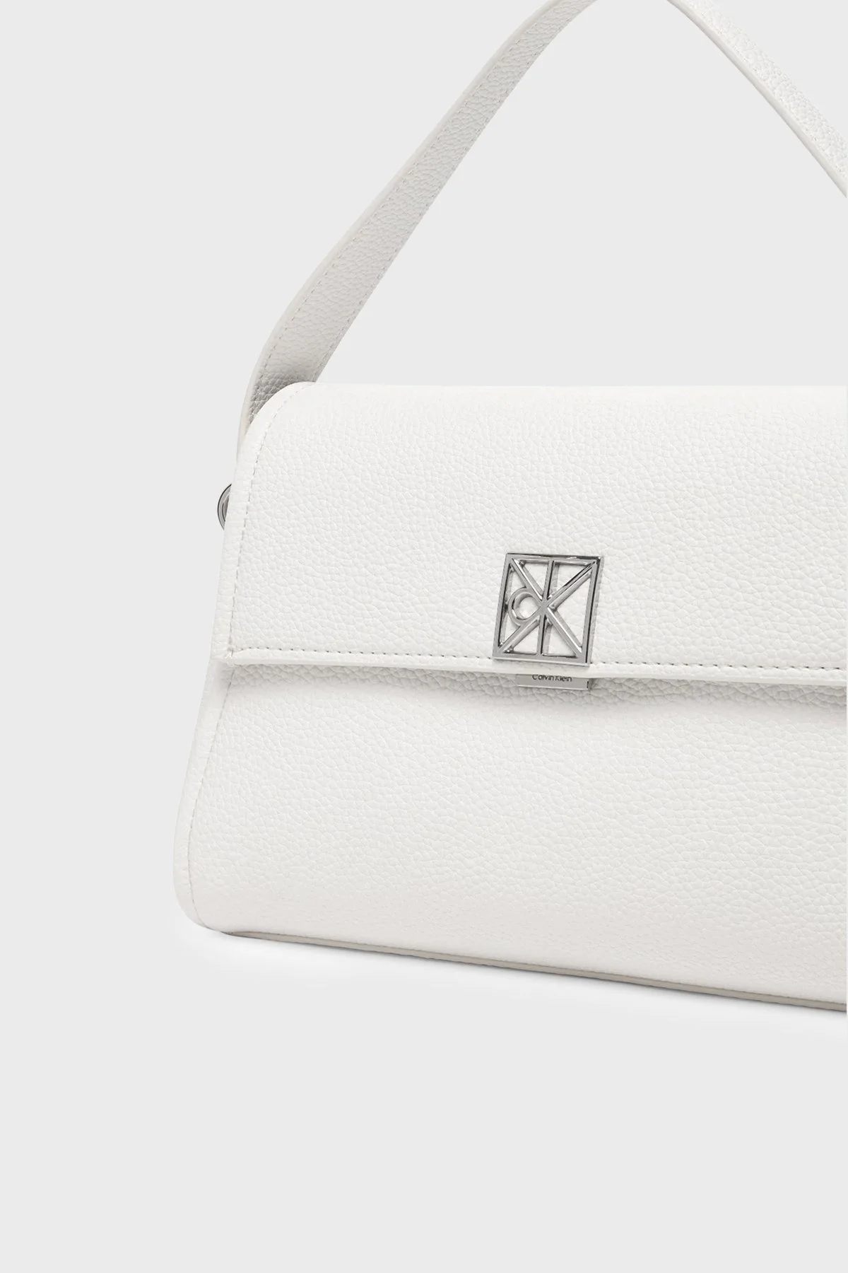 Calvin Klein Logolu Çıkarılabilir Askılı LV04F3425G4LX Bayan Çanta LV04F3425G 4LX BEYAZ - 5