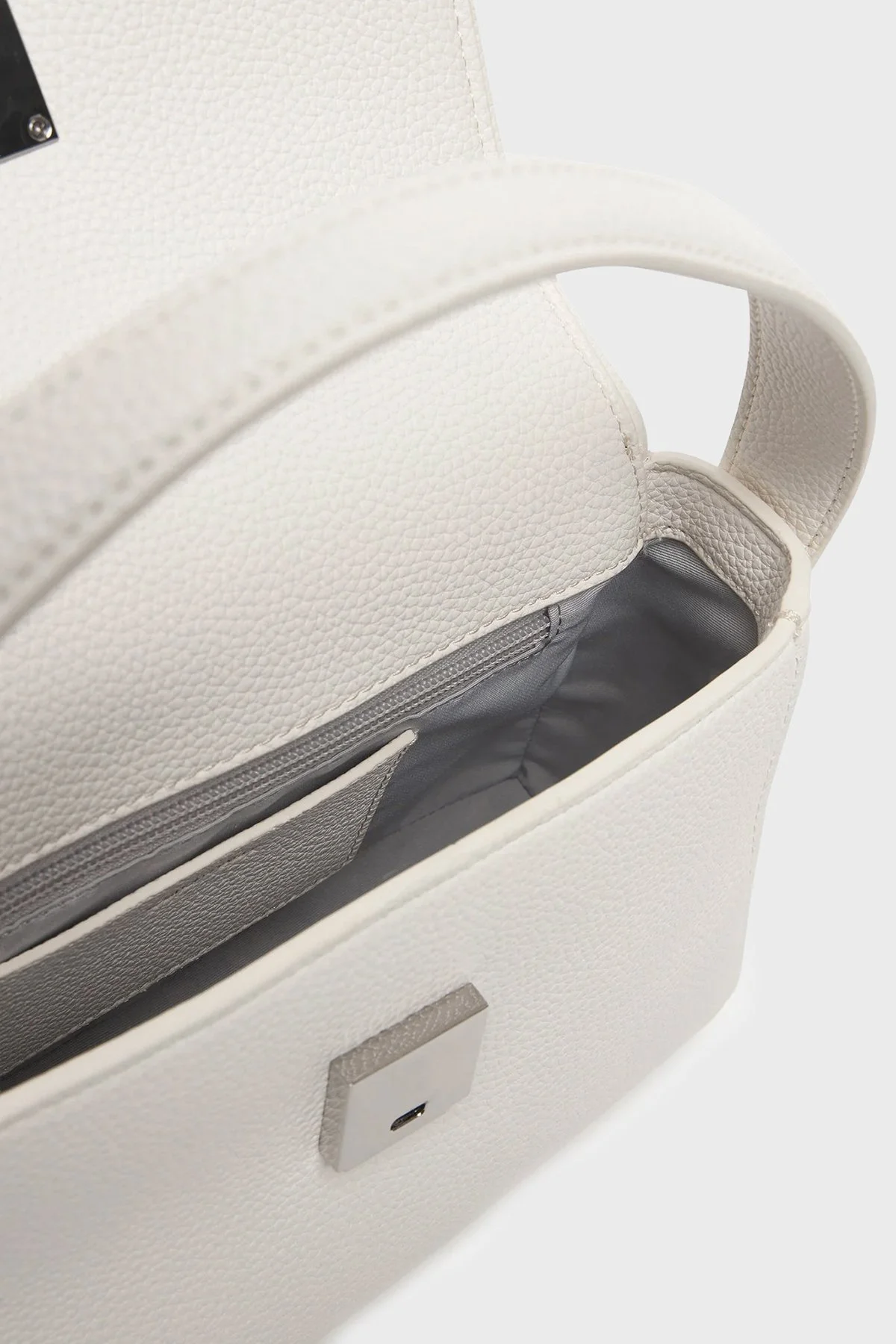 Calvin Klein Logolu Çıkarılabilir Askılı LV04F3425G4LX Bayan Çanta LV04F3425G 4LX BEYAZ - 6