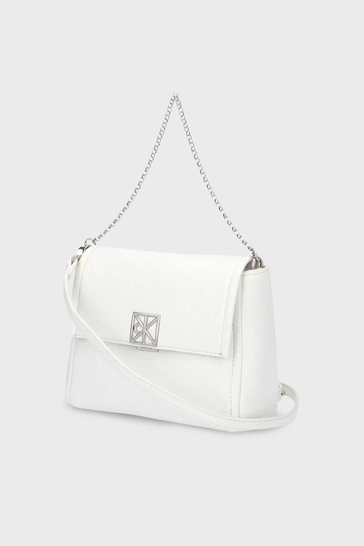 Calvin Klein Logolu Çıkarılabilir Askılı LV04F3511G4LX Kadın Çanta LV04F3511G 4LX BEYAZ - 3