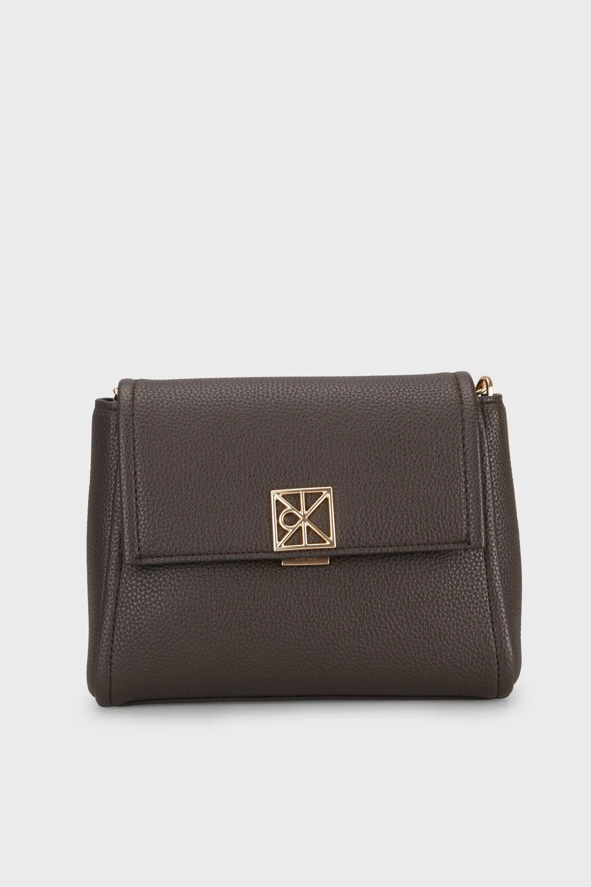 Calvin Klein Logolu Çıkarılabilir Askılı LV04F3511GBAL Kadın Çanta LV04F3511G BAL Kahve - 1