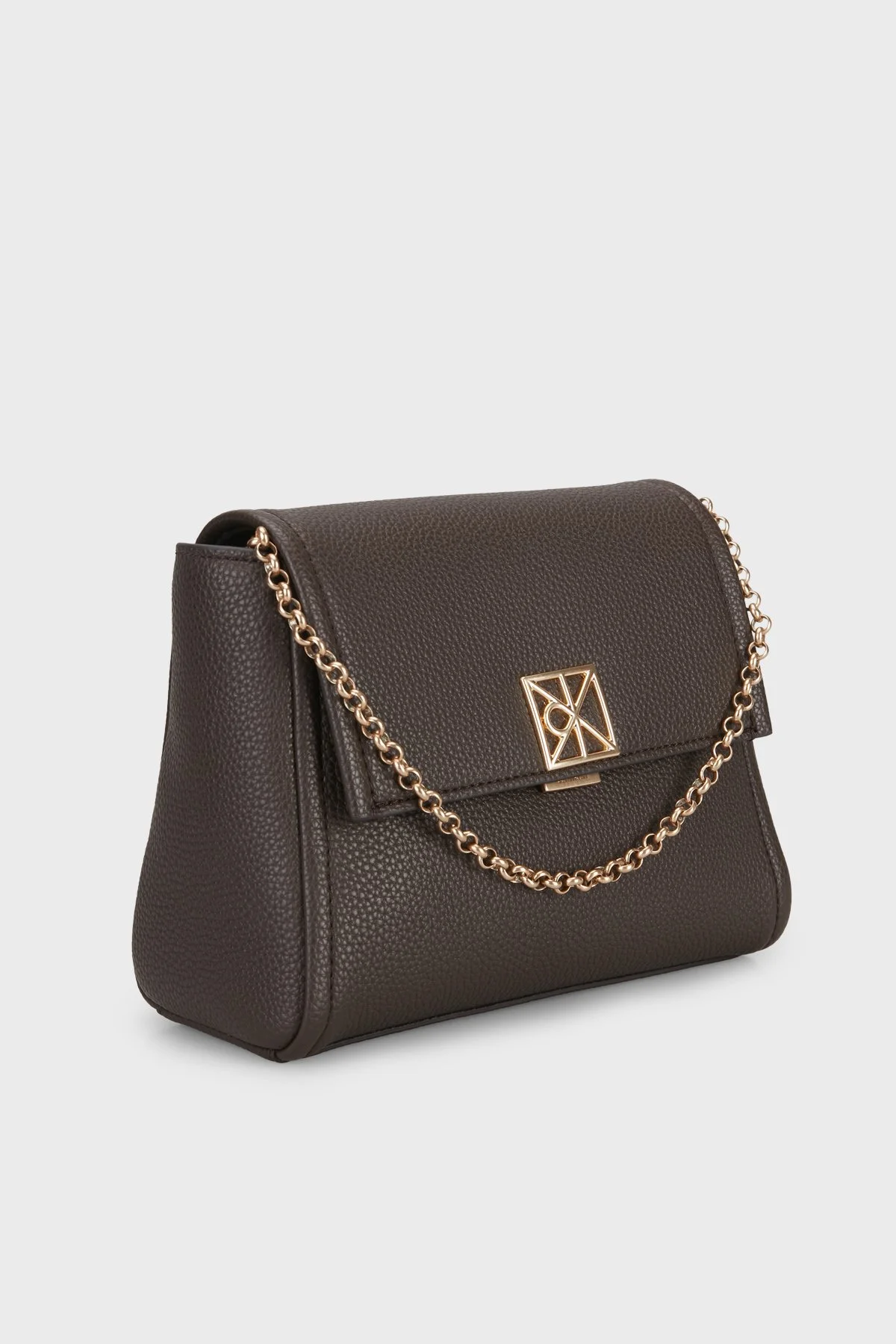 Calvin Klein Logolu Çıkarılabilir Askılı LV04F3511GBAL Kadın Çanta LV04F3511G BAL Kahve - 3