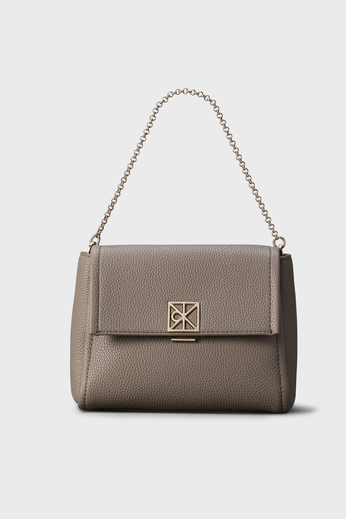 Calvin Klein Logolu Çıkarılabilir Askılı LV04F3511GVFU Kadın Çanta LV04F3511G VFU TOPRAK - 1