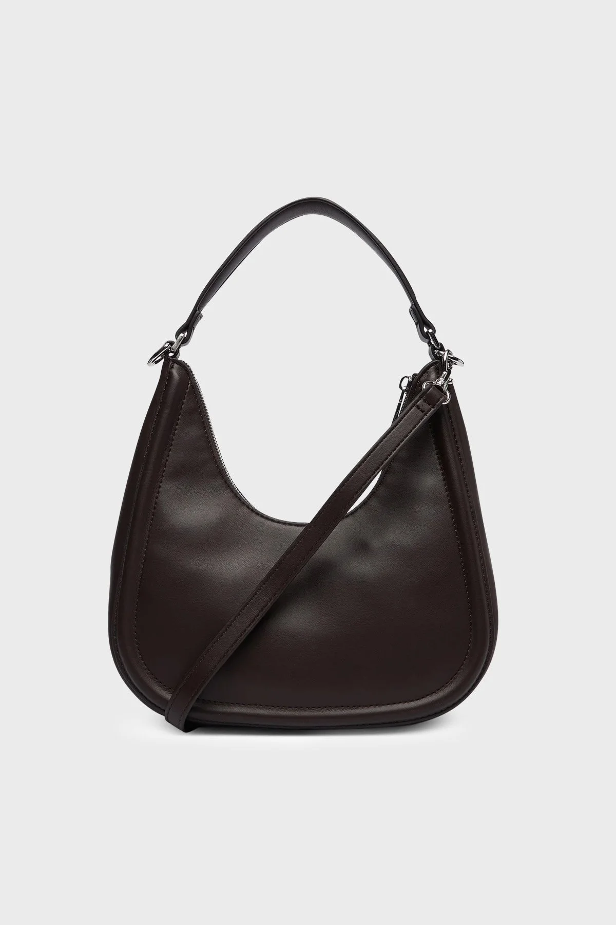 Calvin Klein Logolu Çıkarılabilir Askılı LV04F3561GBAL Kadın Çanta LV04F3561G BAL Kahve - 3