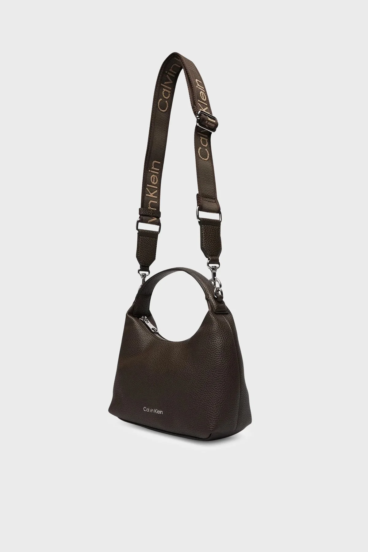 Calvin Klein Logolu Çıkarılabilir Askılı LV04F3892GBAL Kadın Çanta LV04F3892G BAL Kahve - 6