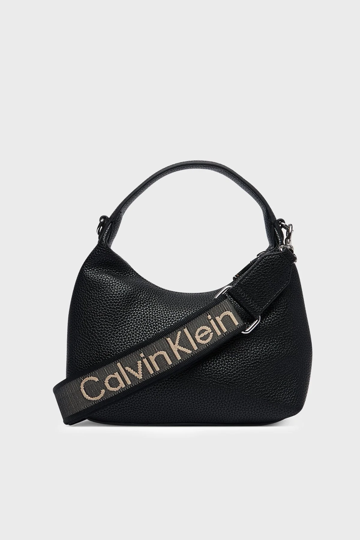 Calvin Klein Logolu Çıkarılabilir Askılı LV04F3892GUB1 Kadın Çanta LV04F3892G UB1 Siyah - 3