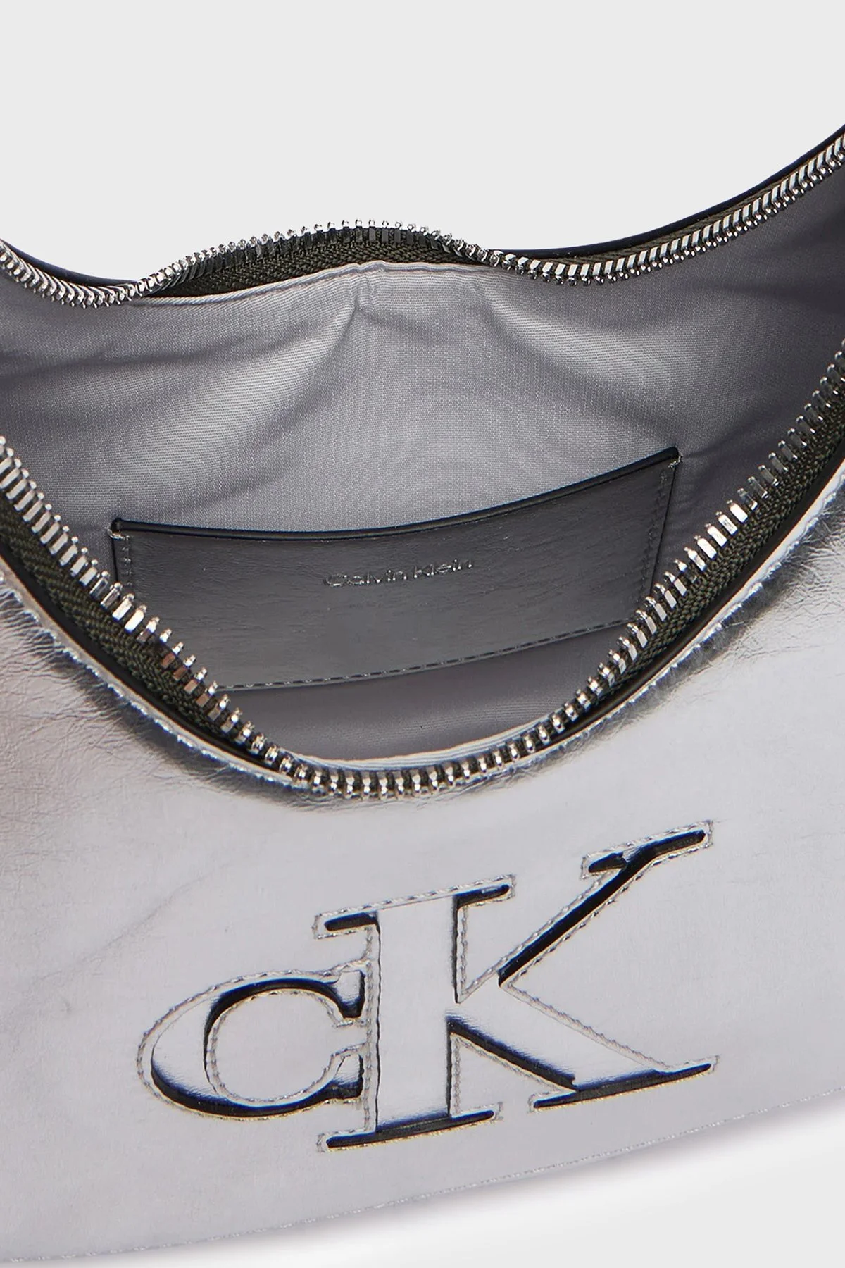 Calvin Klein Logolu Çıkarılabilir Askılı LV04F3897G3JH Kadın Çanta LV04F3897G 3JH Gümüş - 5
