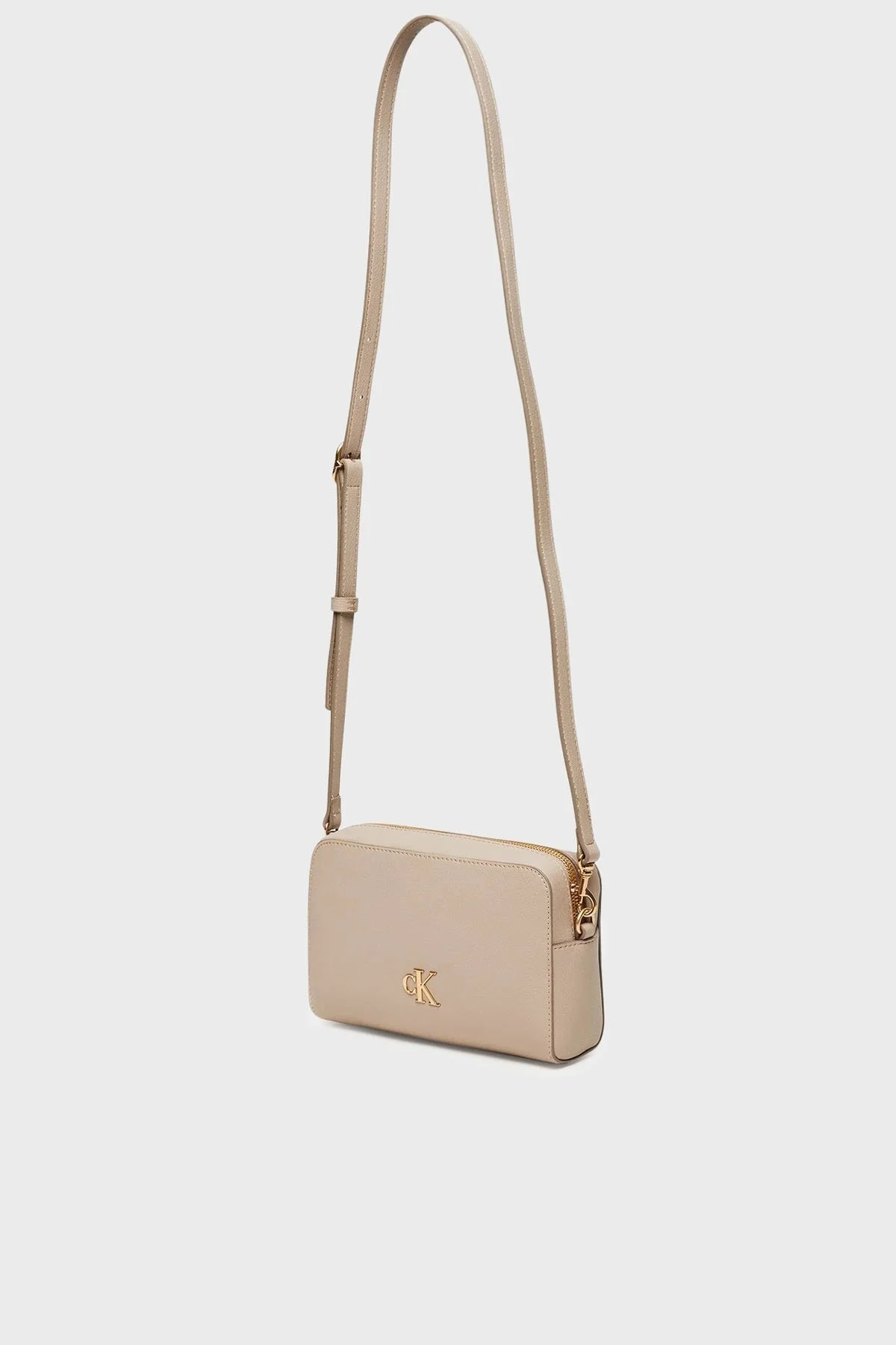 Calvin Klein Logolu Çıkarılabilir Askılı LV04K3162GRMU Bayan Çanta LV04K3162G RMU BEJ - 3