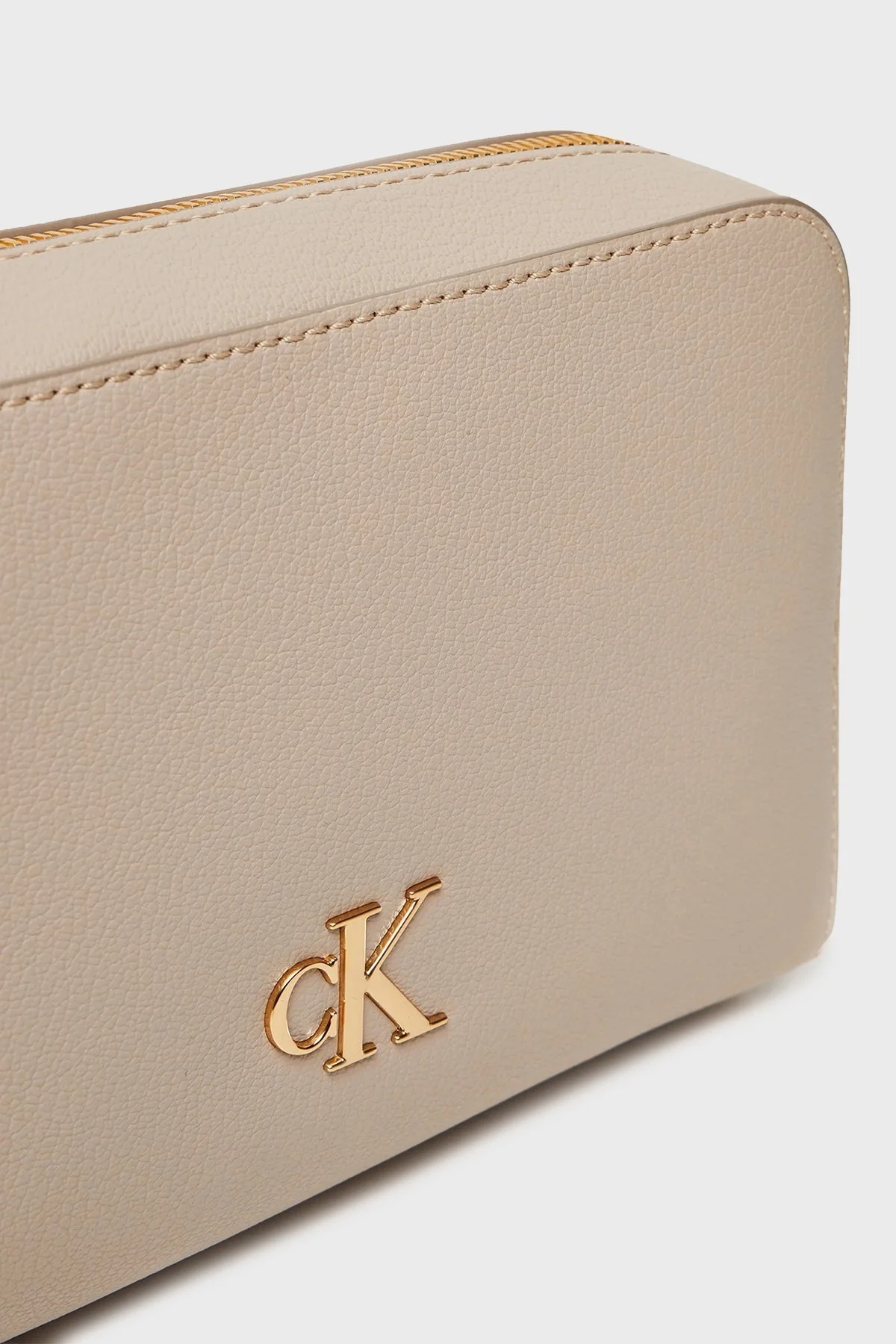 Calvin Klein Logolu Çıkarılabilir Askılı LV04K3162GRMU Bayan Çanta LV04K3162G RMU BEJ - 4