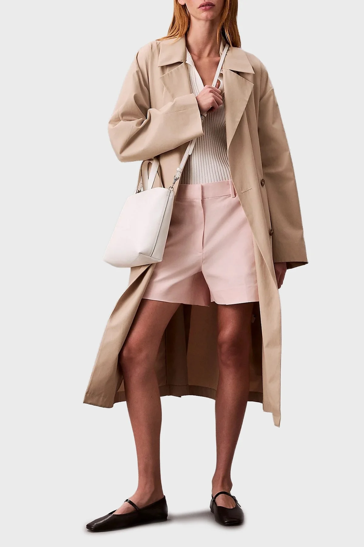 Calvin Klein Logolu Çıkarılabilir Askılı Tote LV04K3111GFUP Bayan Çanta LV04K3111G FUP BEYAZ - 2