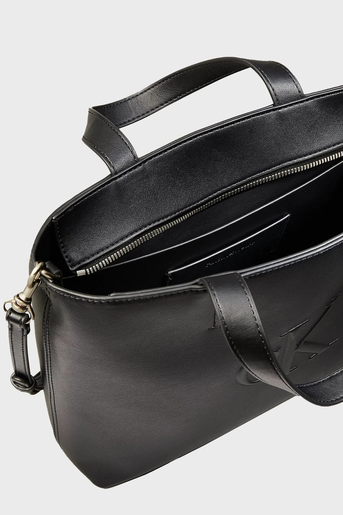 US Calvin Klein Logolu Çıkarılabilir Askılı Tote LV04K3111GUB1 Bayan Çanta LV04K3111G UB1 SİYAH - 9