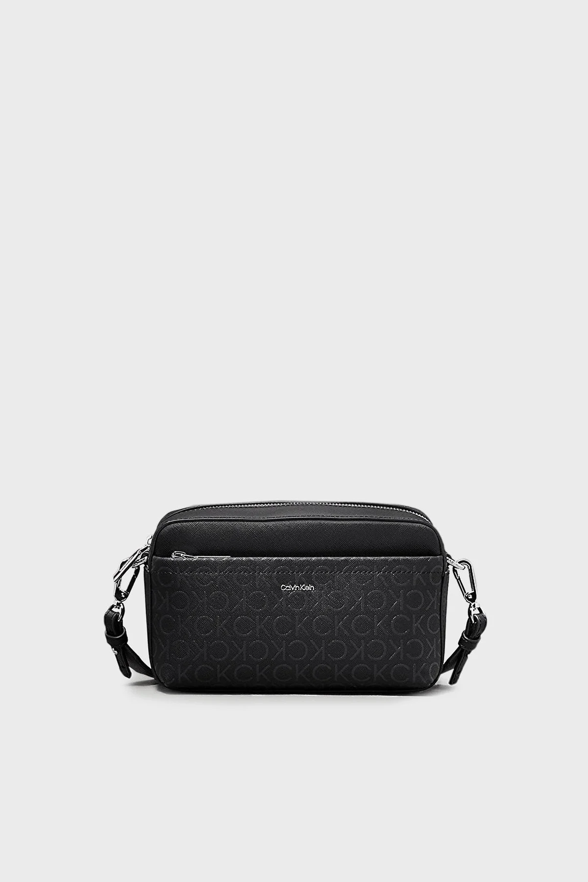 Calvin Klein Logolu Çıkarılabilir Çift Askılı K60K6125360GM Bayan Çanta K60K612536 0GM SİYAH - 1