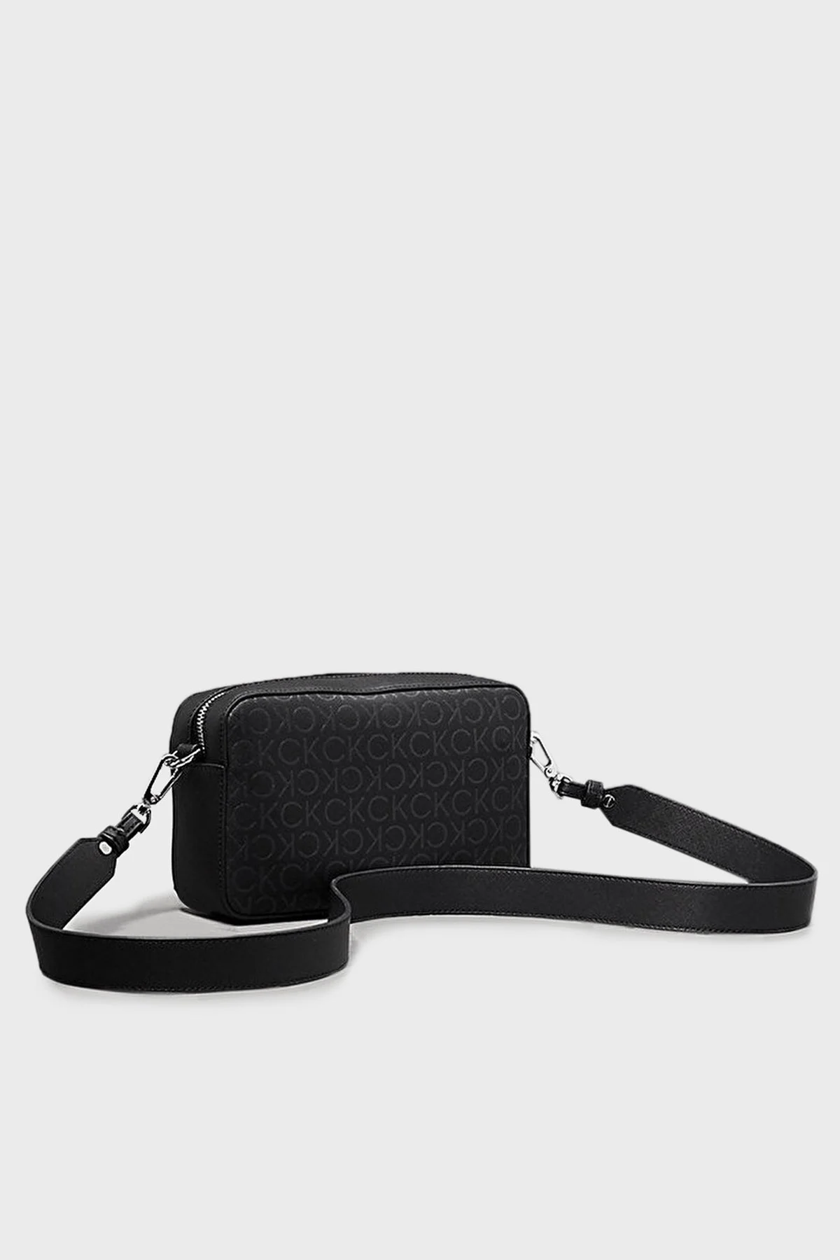 Calvin Klein Logolu Çıkarılabilir Çift Askılı K60K6125360GM Bayan Çanta K60K612536 0GM SİYAH - 3