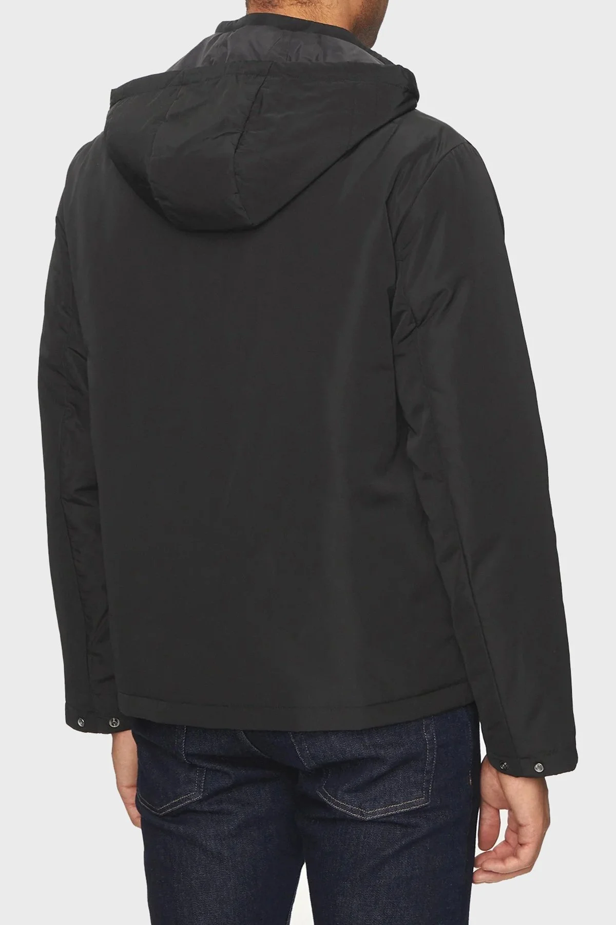 Calvin Klein Logolu Çıkarılabilir Kapüşonlu K10K113005BEH Erkek Ceket K10K113005 BEH SİYAH - 2