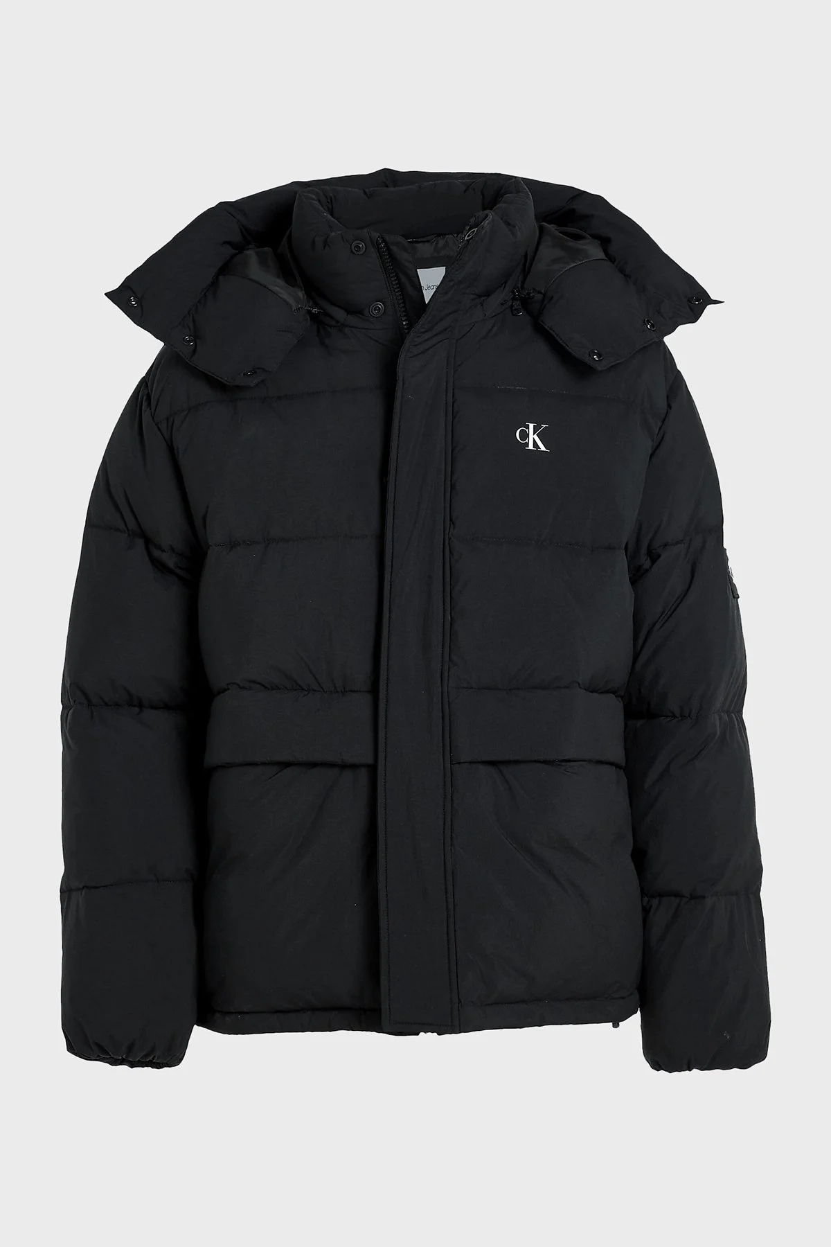 Calvin Klein Logolu Çıkarılabilir Kapüşonlu Regular Fit J30J323709BEH Erkek Mont J30J323709 BEH SİYAH - 5