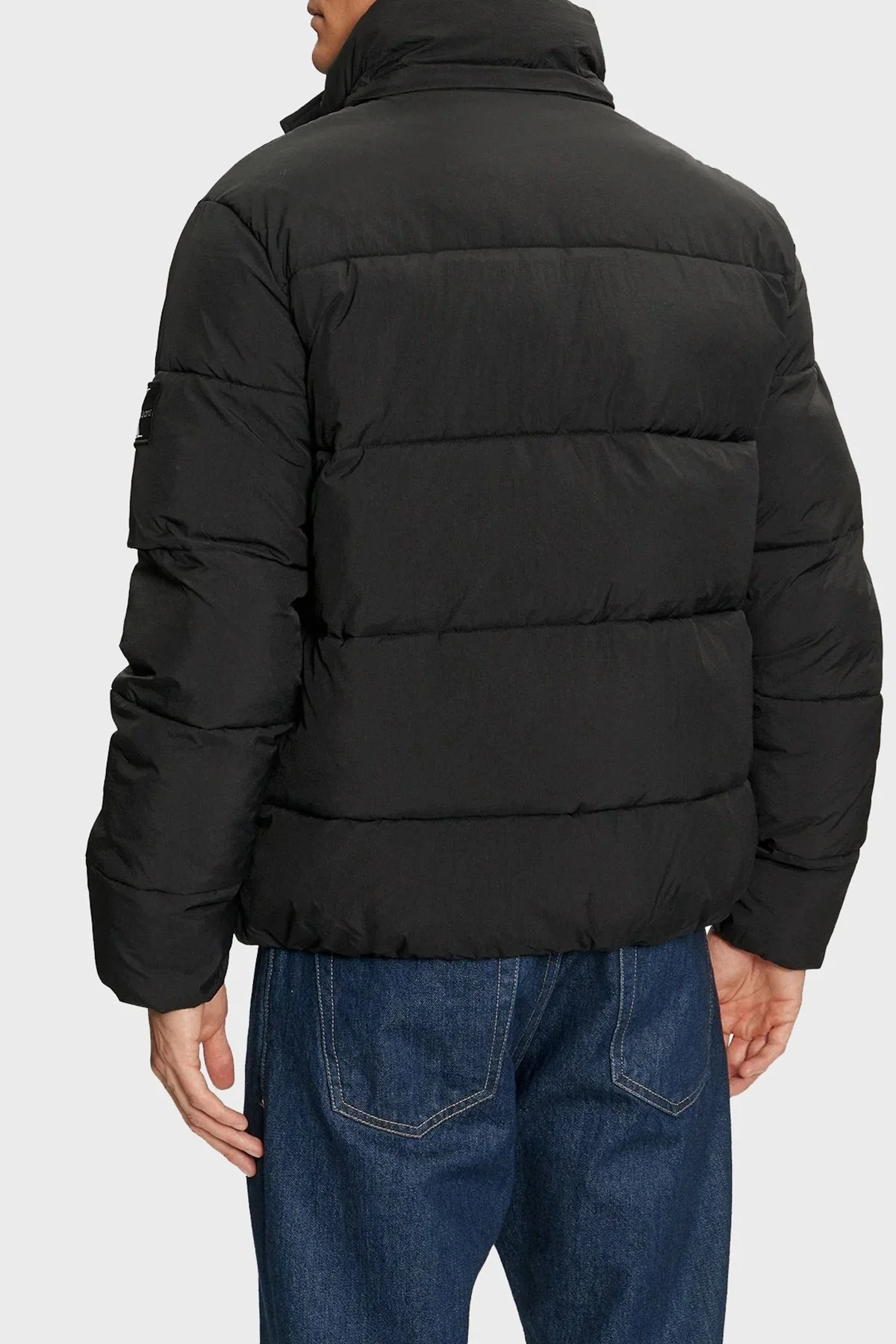 Calvin Klein Logolu Çıkarılabilir Kapüşonlu Şişme J30J326104BEH Erkek Mont J30J326104 BEH SİYAH - 2