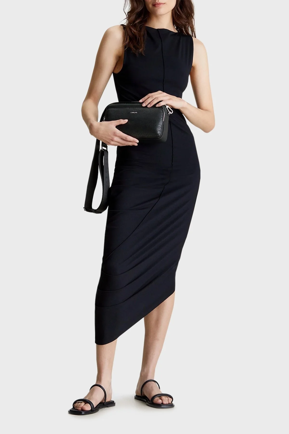 Calvin Klein Logolu Çıkarılabilir Omuz Askılı K60K6119260GJ Bayan Çanta K60K611926 0GJ SİYAH - 2