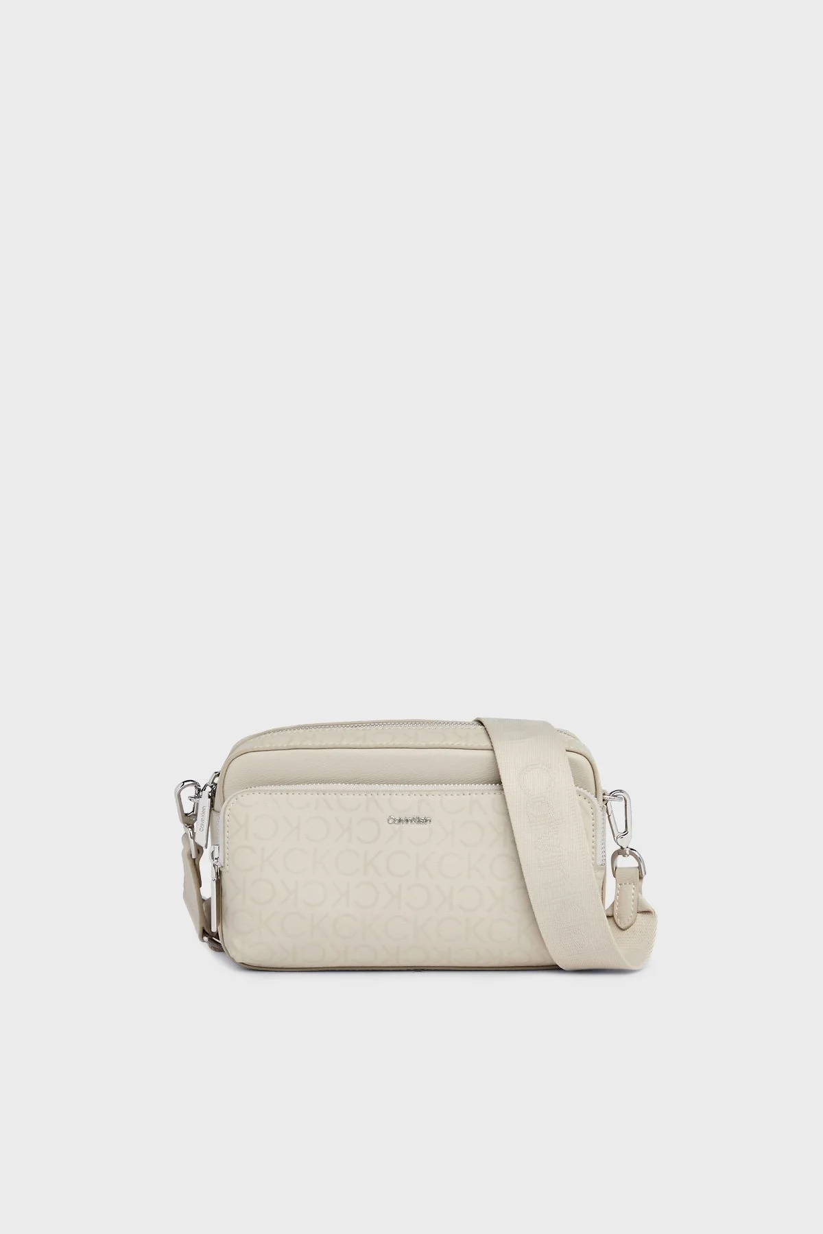 Calvin Klein Logolu Çıkarılabilir Omuz Askılı K60K611926PEA Bayan Çanta K60K611926 PEA BEJ - 1