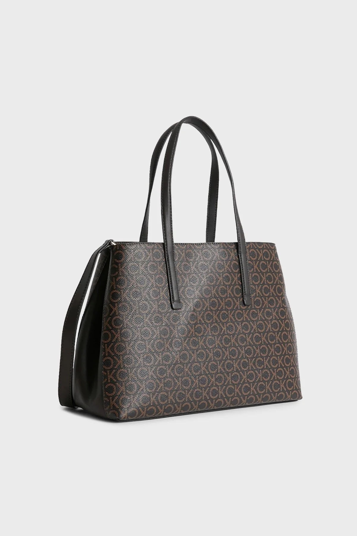 Calvin Klein Logolu Çıkarılabilir Uzatma Askılı K60K6106290HD Bayan Çanta K60K610629 0HD KAHVE - 4