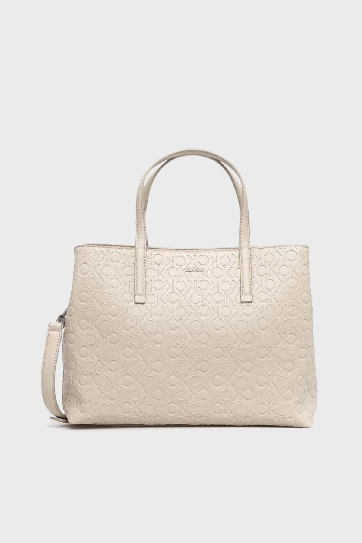 Calvin Klein Logolu Çıkarılabilir Uzatma Askılı K60K610928PEA Bayan Çanta K60K610928 PEA BEJ - 1