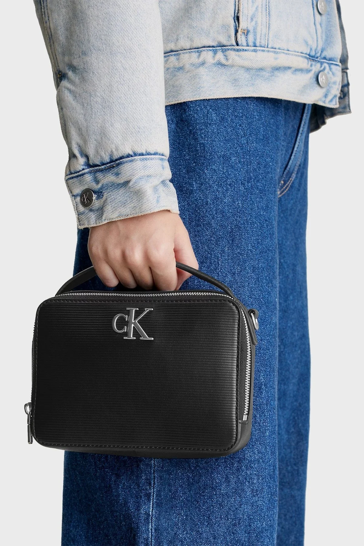 Calvin Klein Logolu Çıkarılabilir Uzatma Askılı K60K611222BDS Bayan Çanta K60K611222 BDS SİYAH - 3