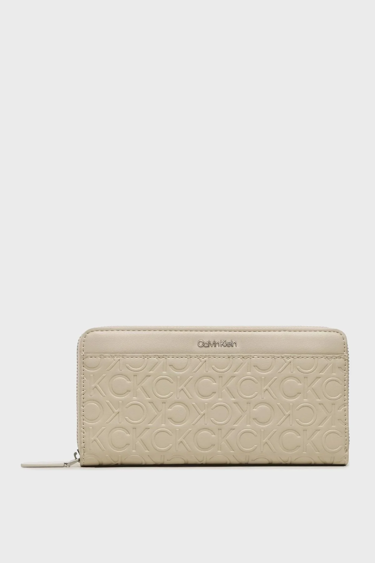 Calvin Klein Logolu Çok Bölmeli K60K610973PEA Bayan Cüzdan K60K610973 PEA BEJ - 1