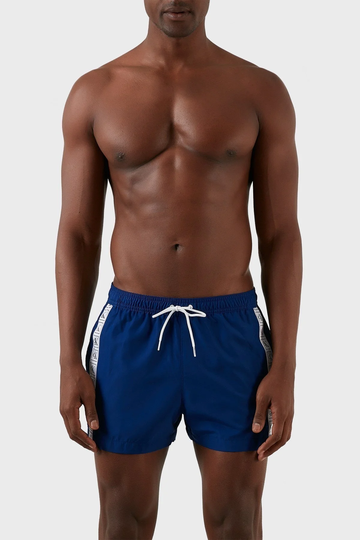 Calvin Klein Logolu Deniz Şort File Astarlı Cepli Erkek Mayo Short KM0KM00714 C7L SAKS - 1