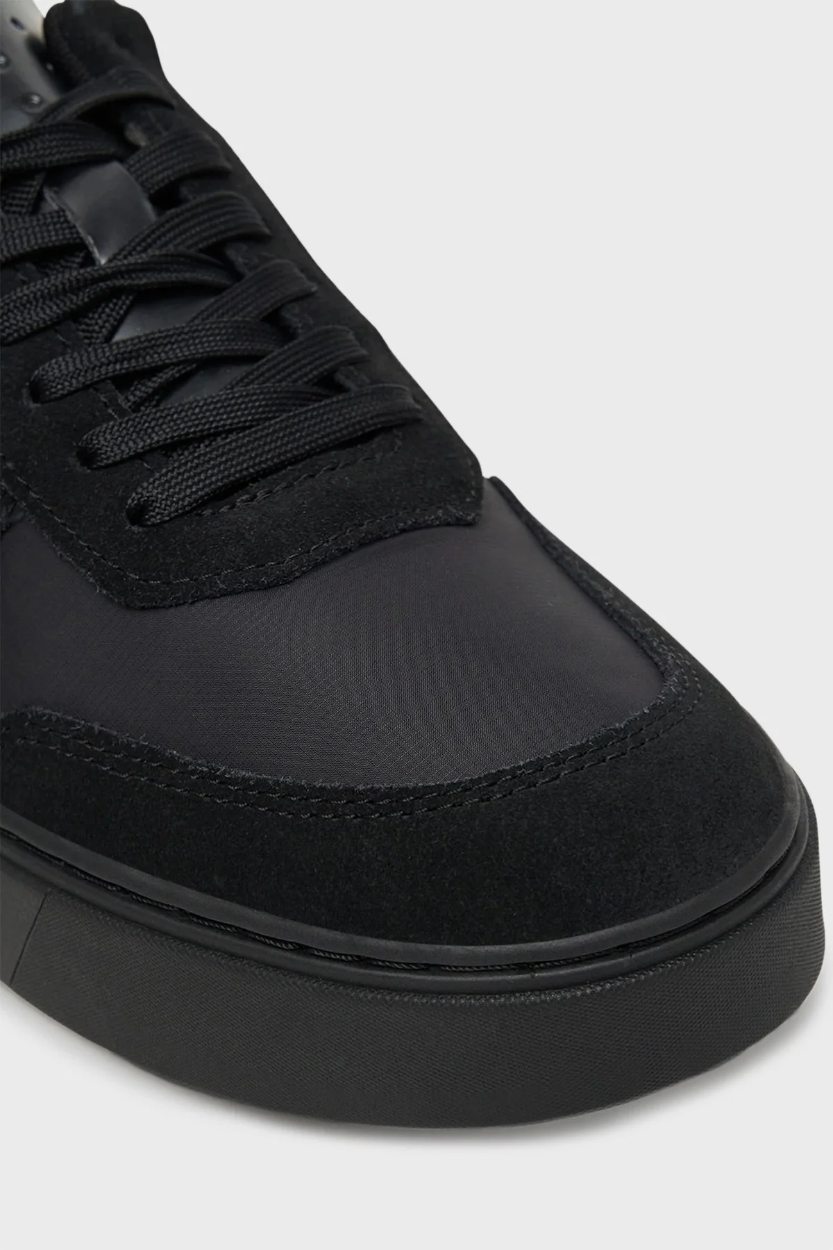 Calvin Klein Logolu Deri Bağcıklı Sneaker YM0YM013950GJ Erkek Ayakkabı YM0YM01395 0GJ SİYAH - 5