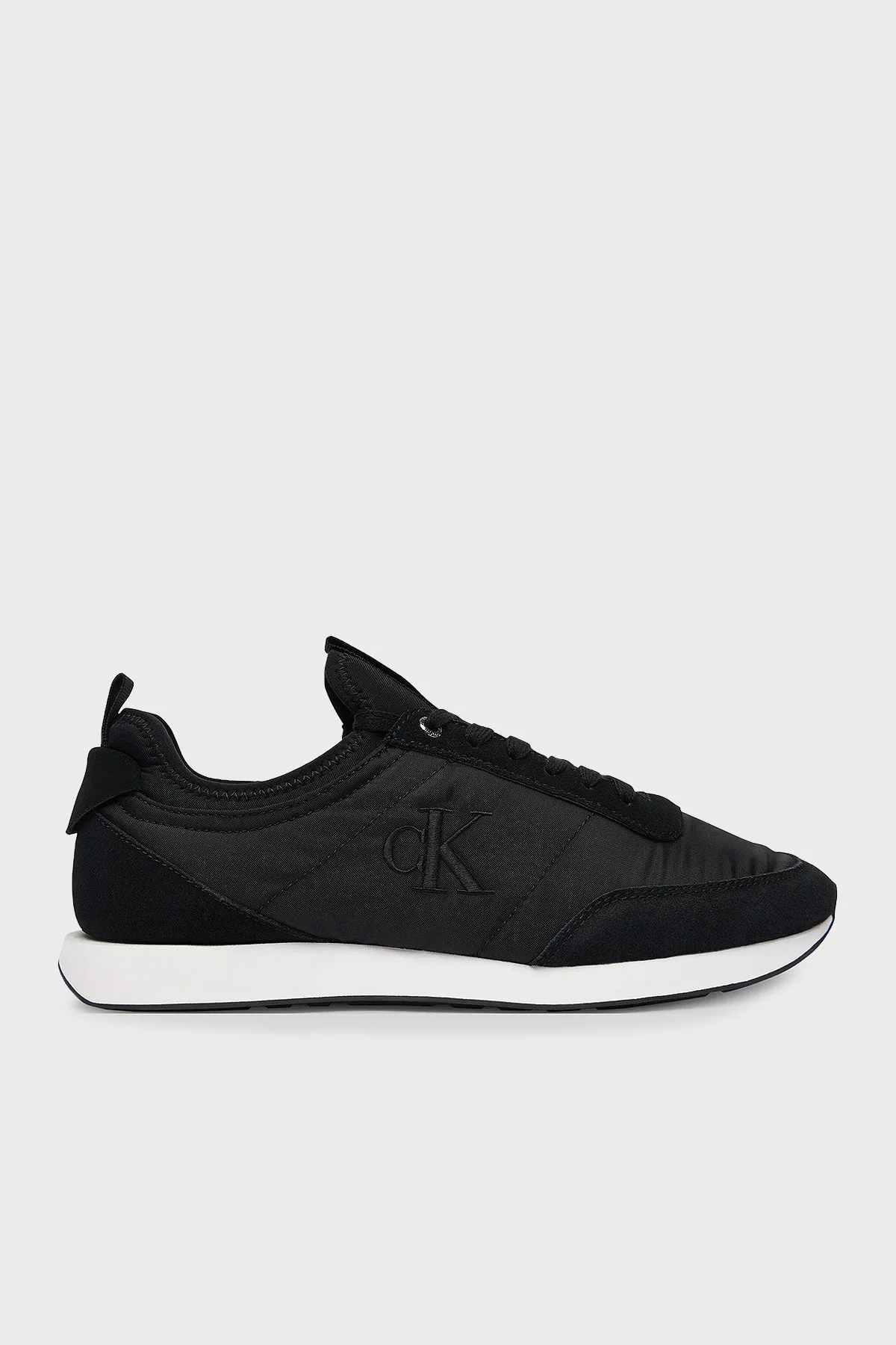 Calvin Klein Logolu Deri Bağcıklı Sneaker YM0YM01414BEH Erkek Ayakkabı YM0YM01414 BEH SİYAH - 1
