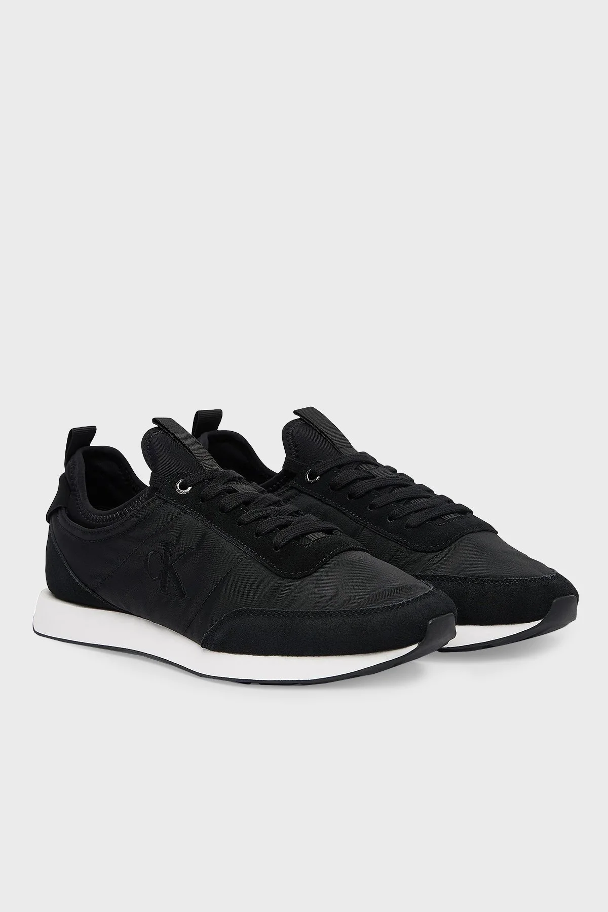 Calvin Klein Logolu Deri Bağcıklı Sneaker YM0YM01414BEH Erkek Ayakkabı YM0YM01414 BEH SİYAH - 2