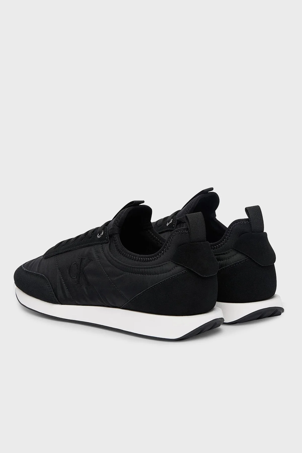 Calvin Klein Logolu Deri Bağcıklı Sneaker YM0YM01414BEH Erkek Ayakkabı YM0YM01414 BEH SİYAH - 4