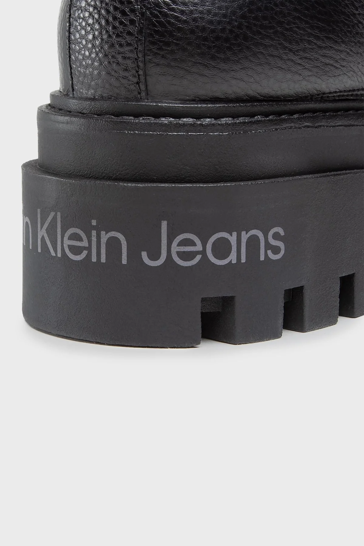 Calvin Klein Logolu Deri Bayan Bot YW0YW00843 BDS SİYAH - 4