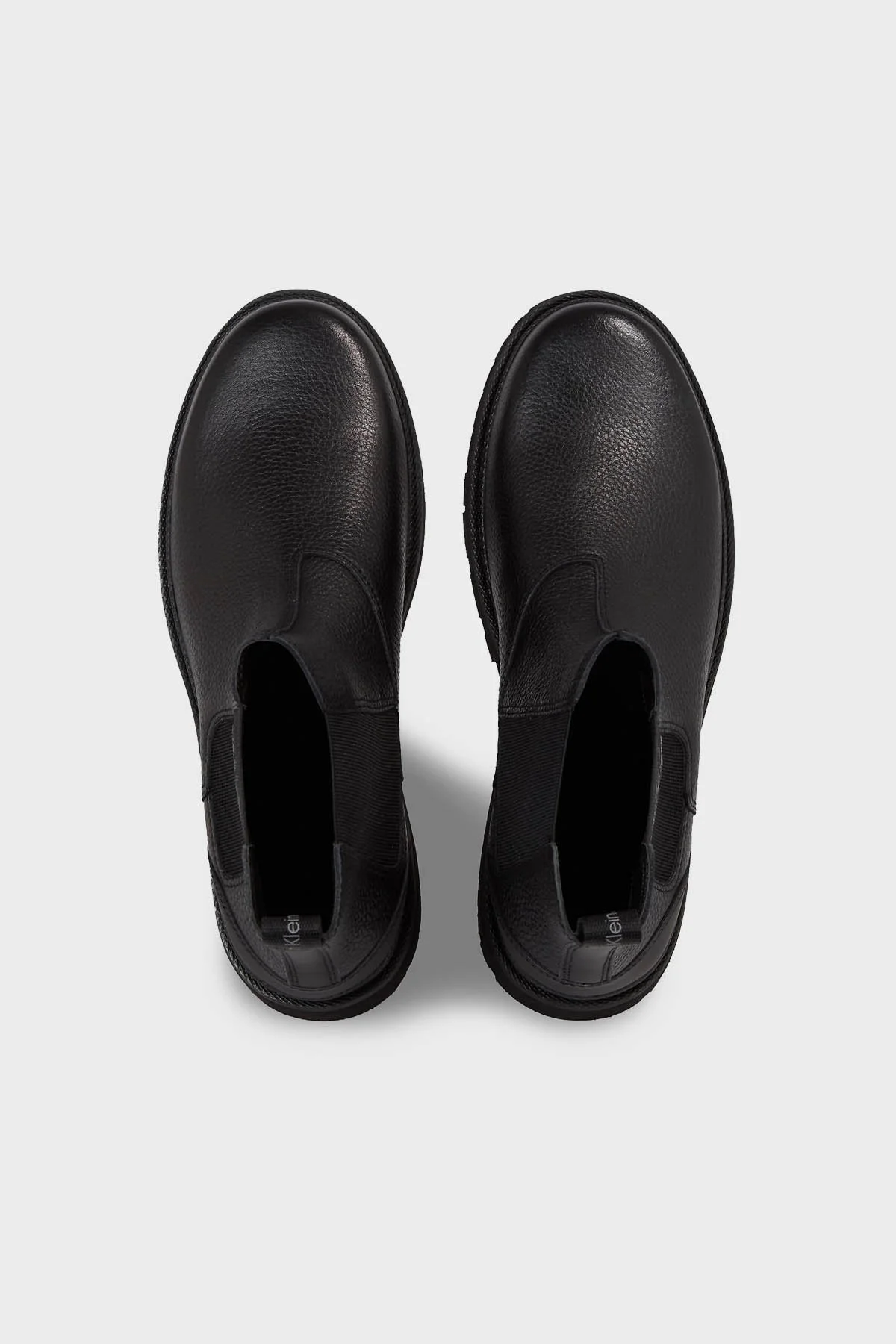 Calvin Klein Logolu Deri Chelsea YM0YM007500GT Erkek Bot YM0YM00750 0GT SİYAH - 4