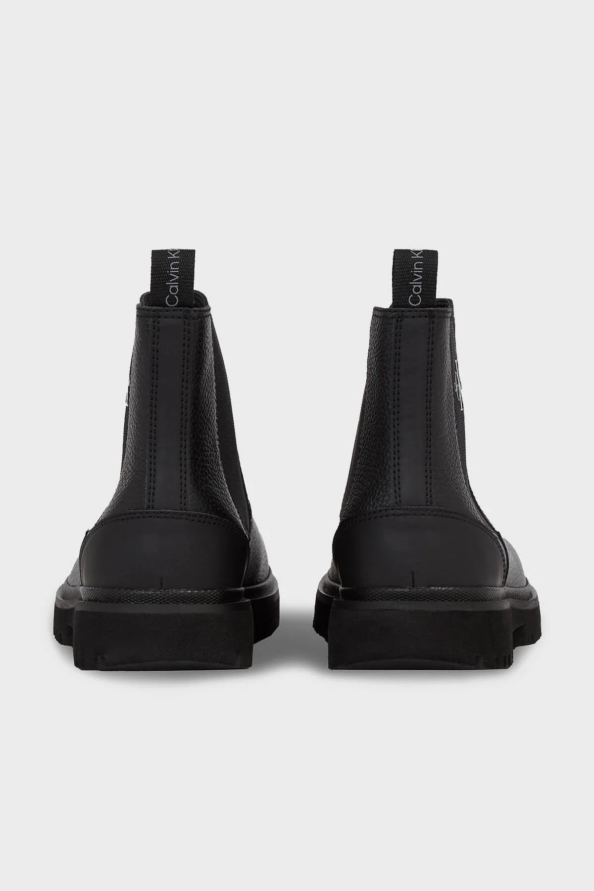 Calvin Klein Logolu Deri Chelsea YM0YM007500GT Erkek Bot YM0YM00750 0GT SİYAH - 6