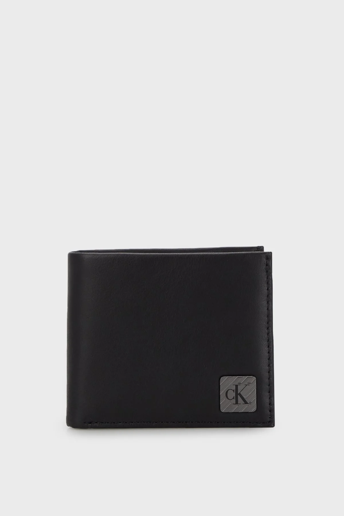 Calvin Klein Logolu Deri Erkek Cüzdan K50K510138 BDS SİYAH - 1