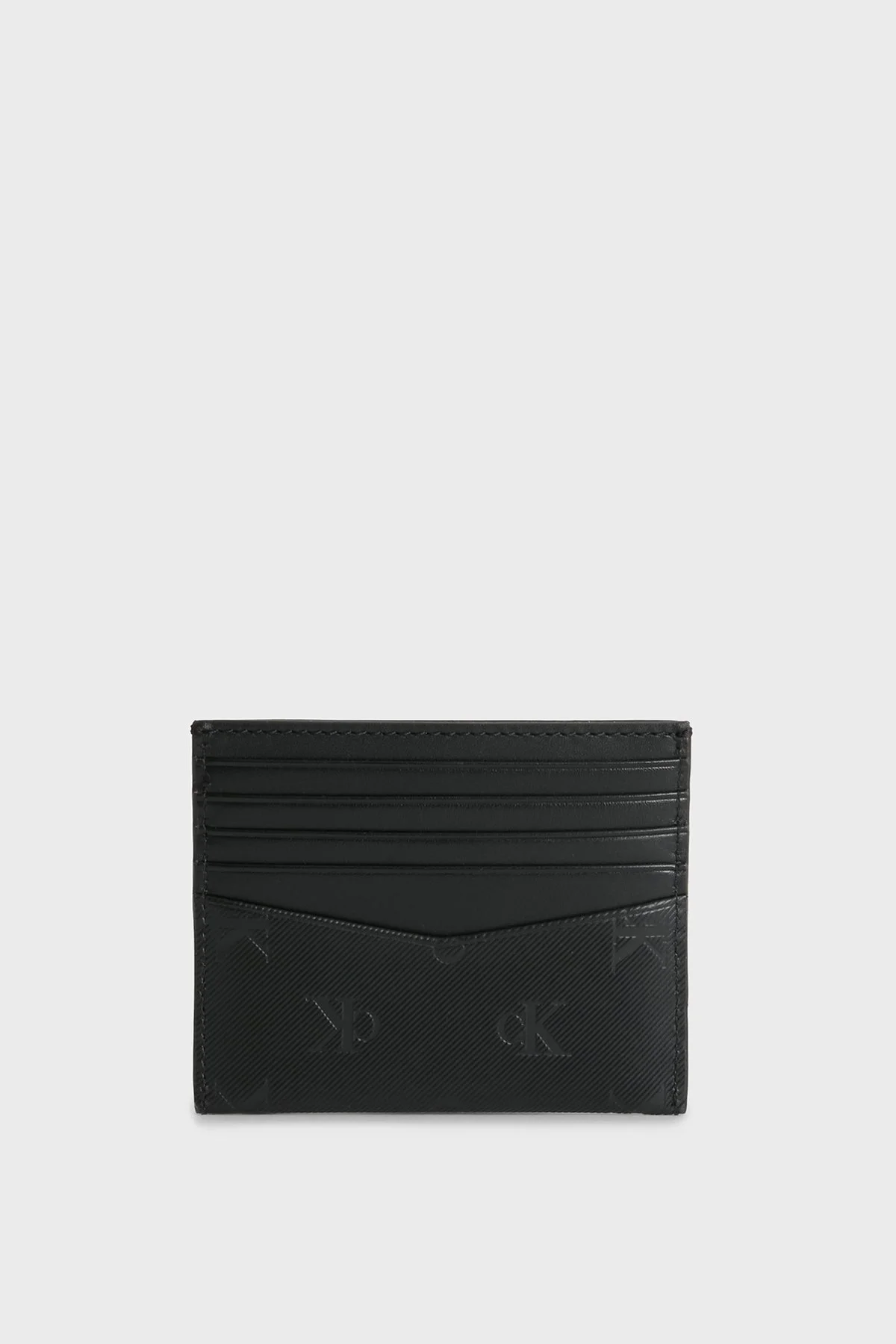 Calvin Klein Logolu Deri K50K5104340GJ Erkek Kartlık K50K510434 0GJ BEYAZ - 1