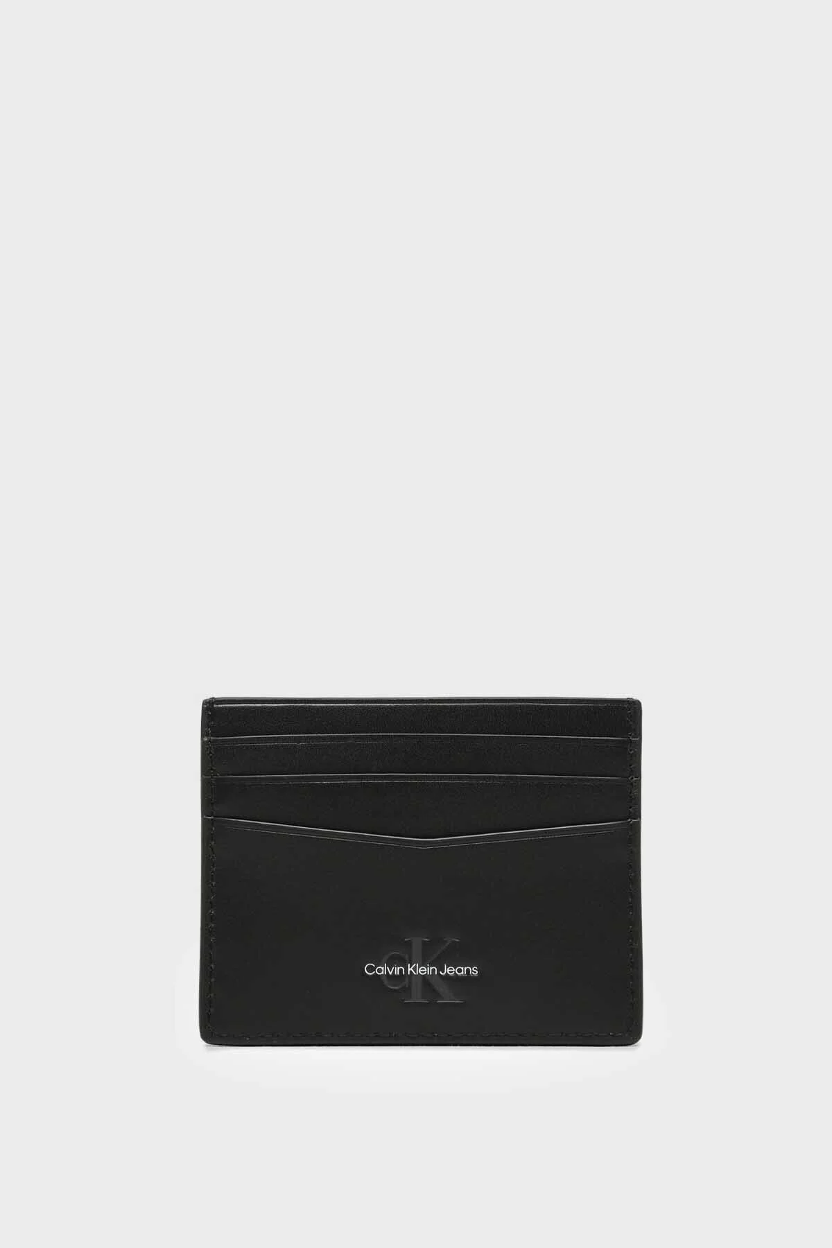 Calvin Klein Logolu Deri K50K510721BDS Erkek Kartlık K50K510721 BDS SİYAH - 1