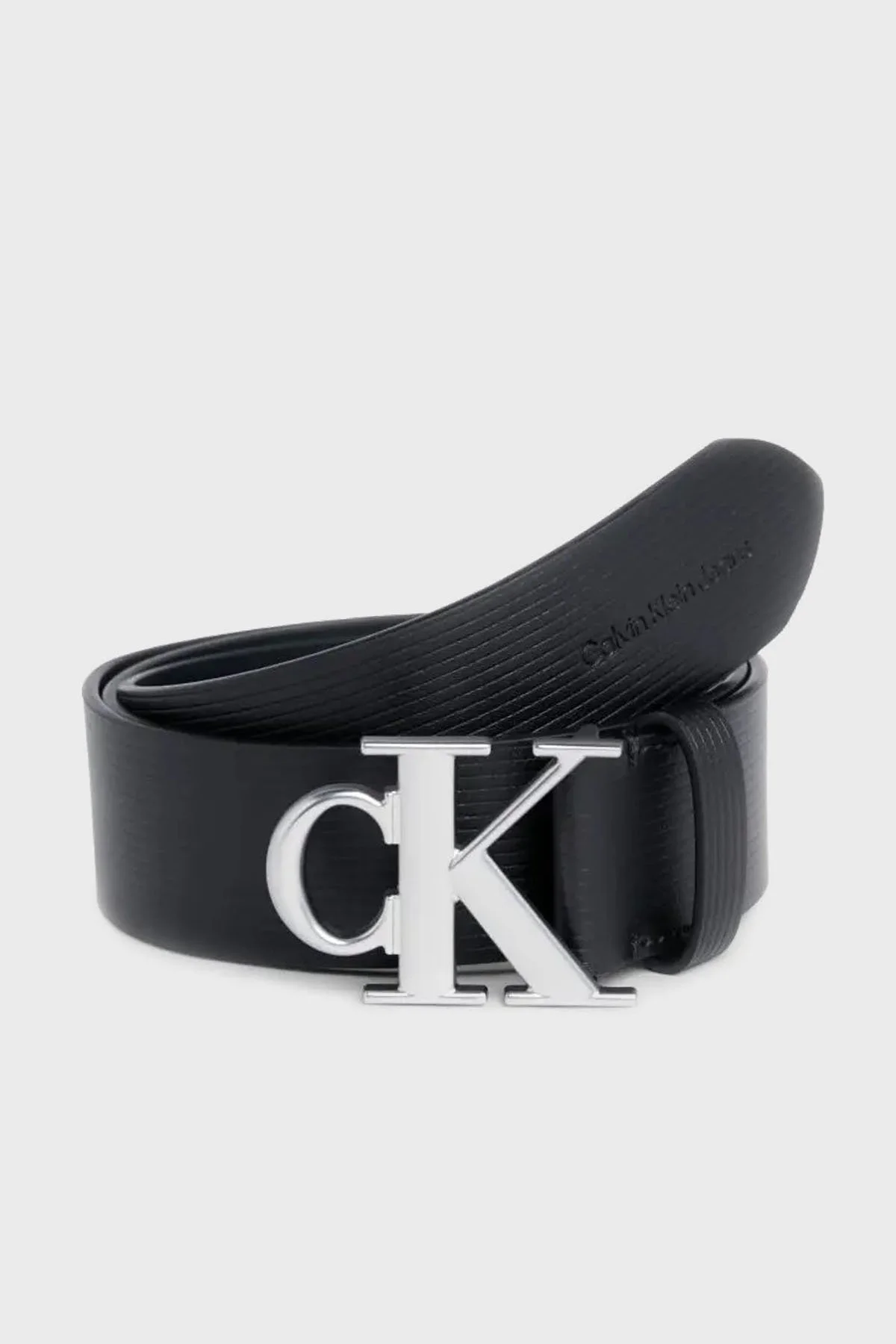 Calvin Klein Logolu Deri K50K511168BEH Erkek Kemer K50K511168 BEH SİYAH - 1