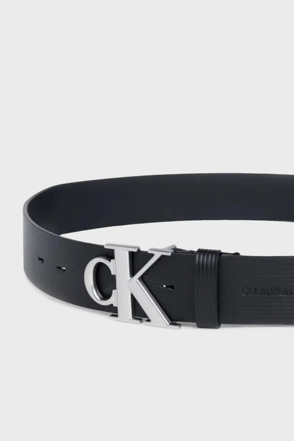 Calvin Klein Logolu Deri K50K511168BEH Erkek Kemer K50K511168 BEH SİYAH - 3