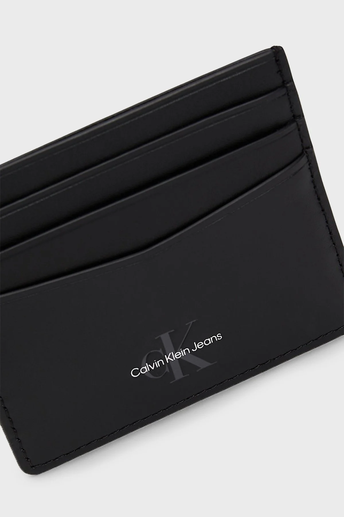 Calvin Klein Logolu Deri K50K512441BEH Erkek Kartlık K50K512441 BEH SİYAH - 2
