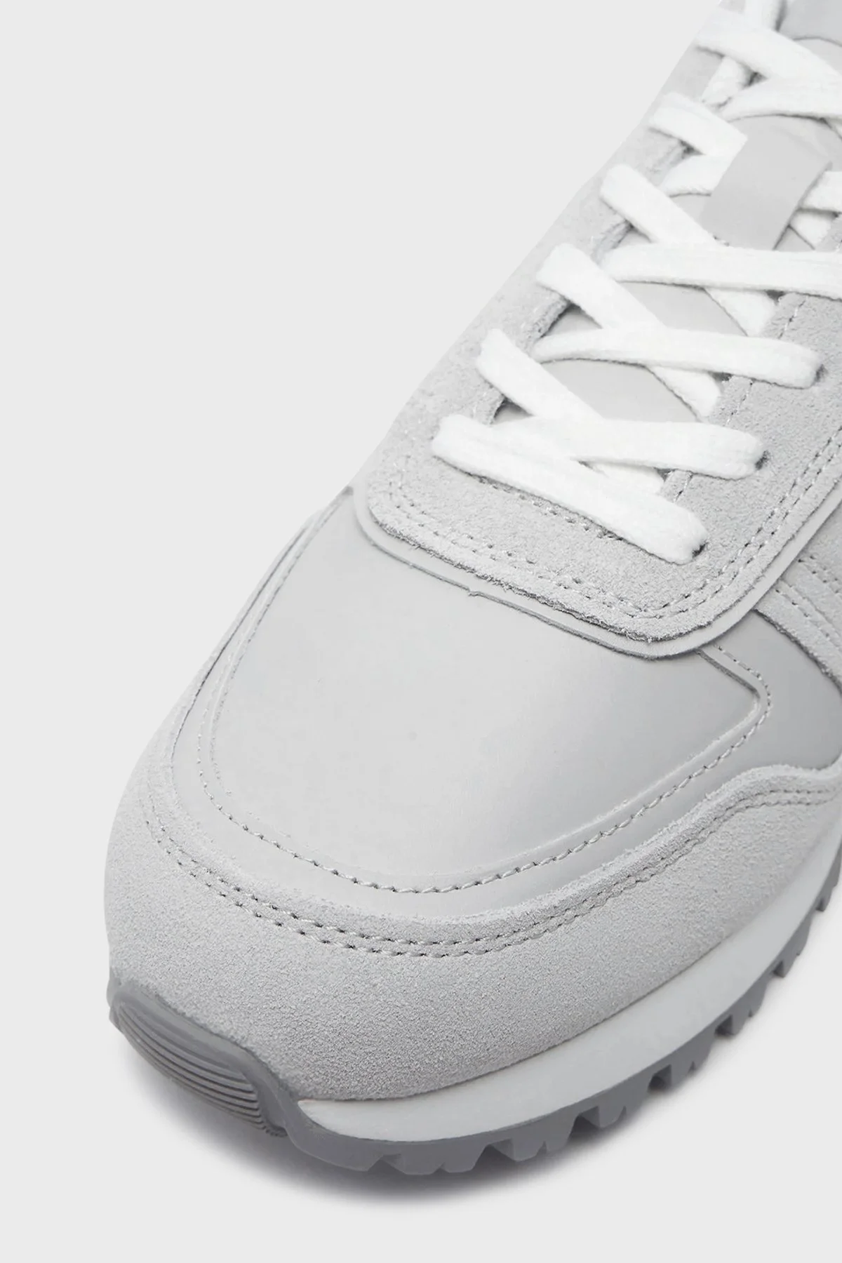 Calvin Klein Logolu Deri Karışımlı Sneaker YM0YM00624P0Q Erkek Ayakkabı YM0YM00624 P0Q AÇIK GRİ - 11