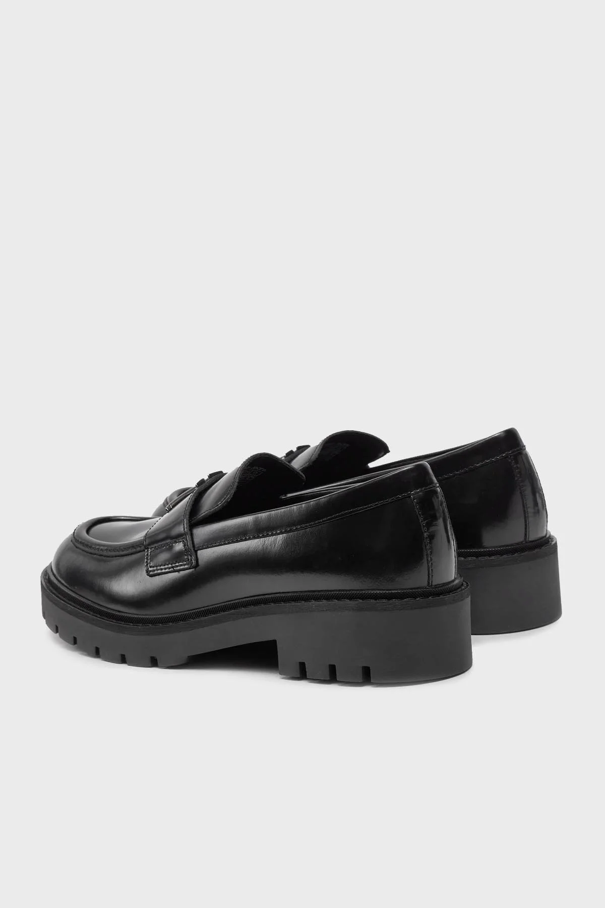 Calvin Klein Logolu Deri Loafer YW0YW015030GT Bayan Ayakkabı YW0YW01503 0GT SİYAH - 2