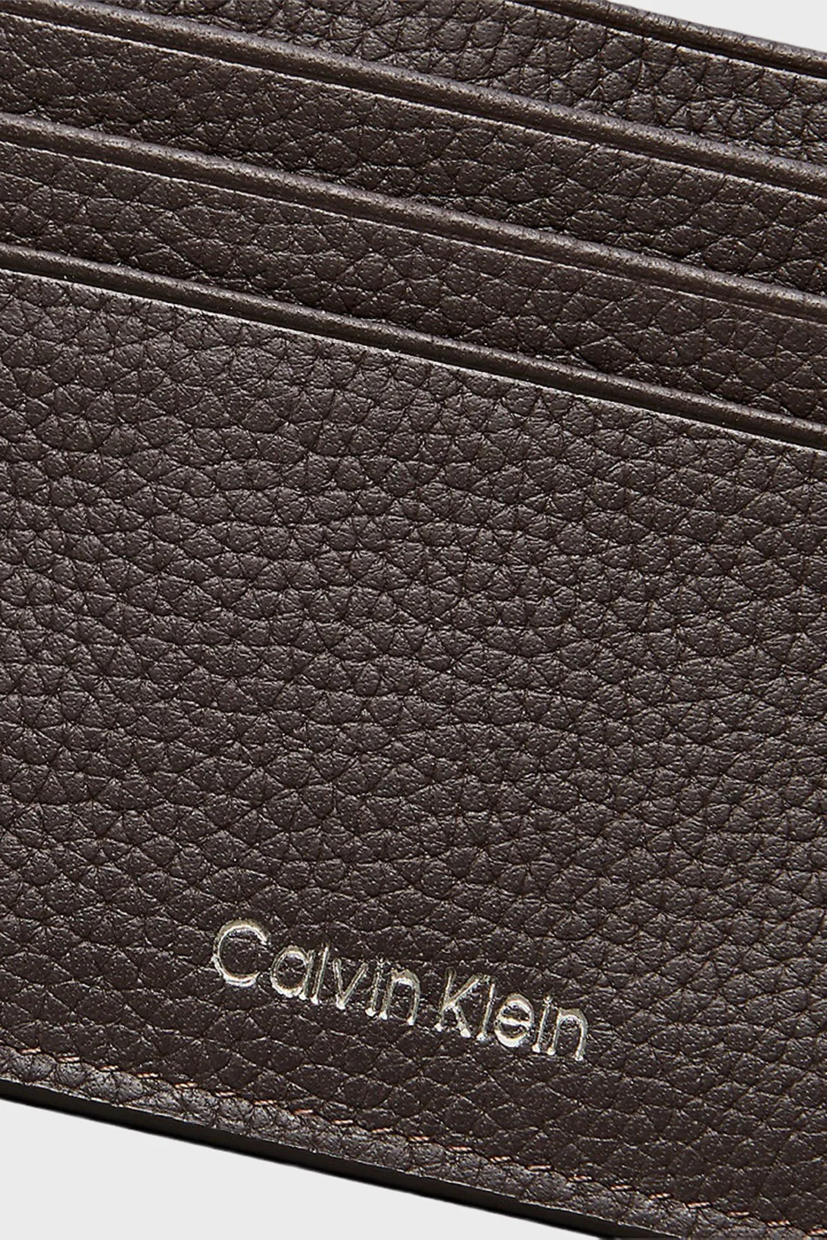 Calvin Klein Logolu Deri LV04D1060GYG1 Erkek Kartlık LV04D1060G YG1 KAHVE - 3