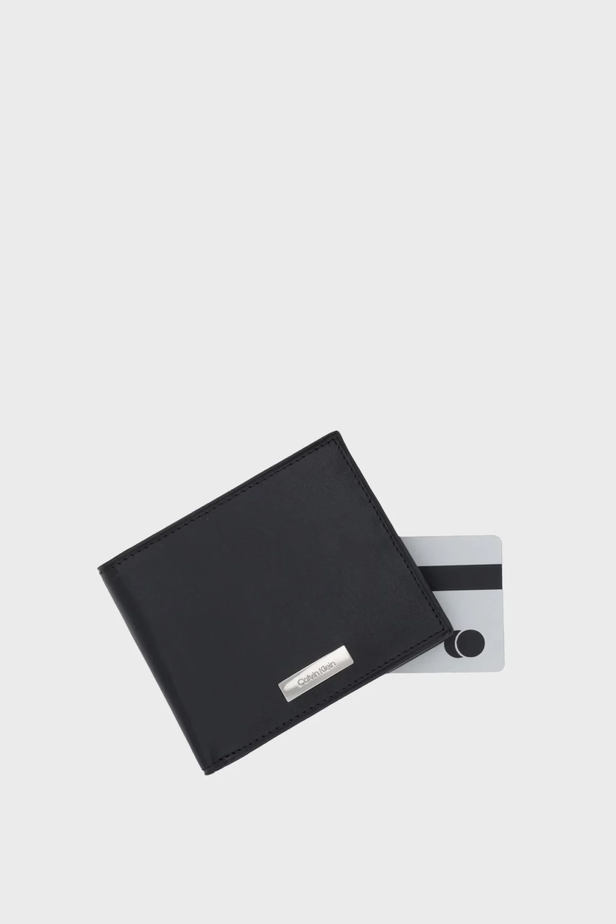 Calvin Klein Logolu Deri LV04D1066GUB1 Erkek Cüzdan LV04D1066G UB1 SİYAH - 3