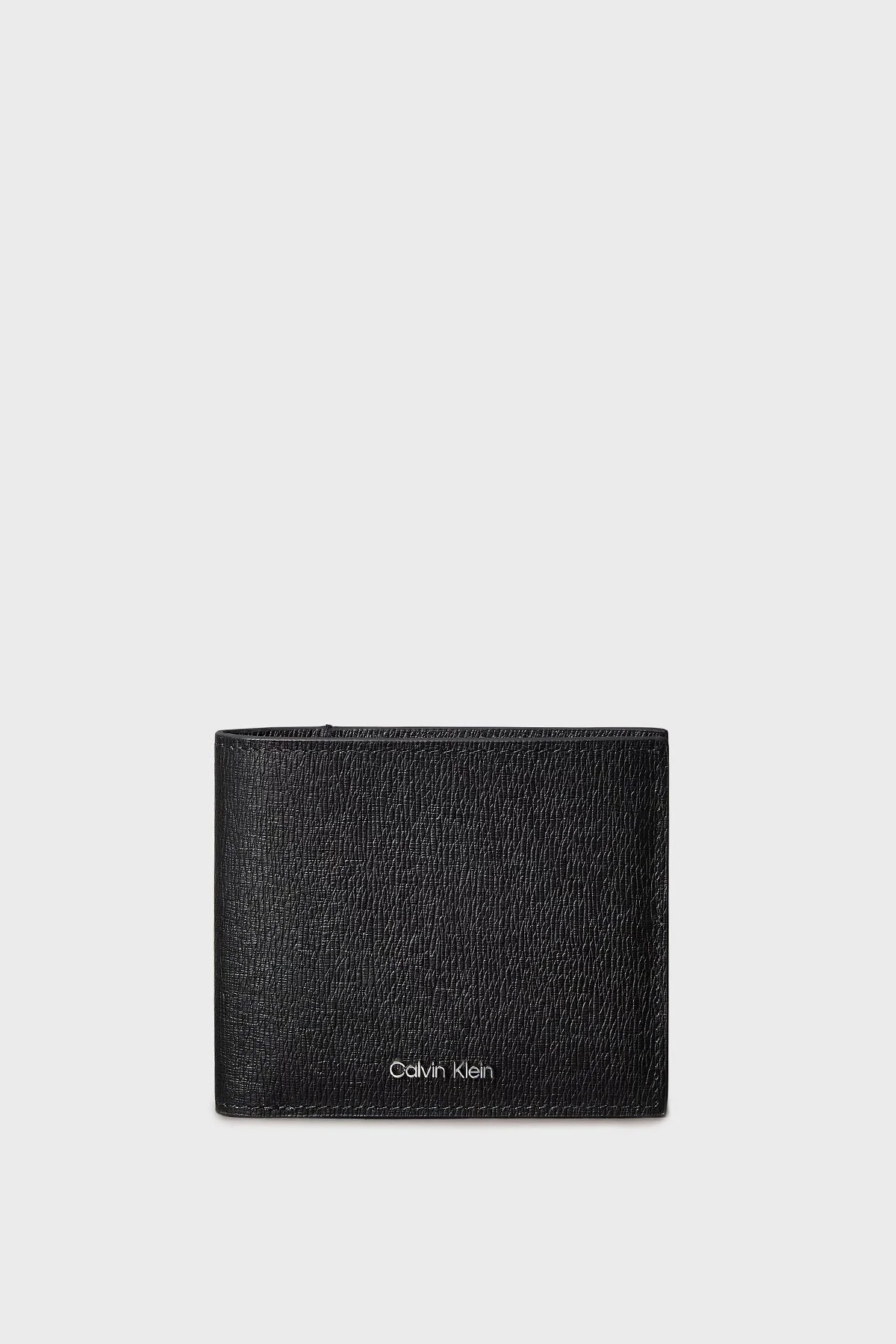 Calvin Klein Logolu Deri LV04D1071GUB1 Erkek Cüzdan LV04D1071G UB1 SİYAH - 1