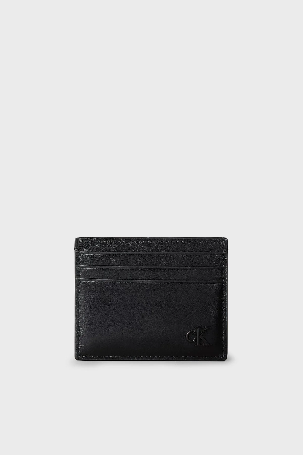 Calvin Klein Logolu Deri LV04D1363GUB1 Erkek Kartlık LV04D1363G UB1 Siyah - 1